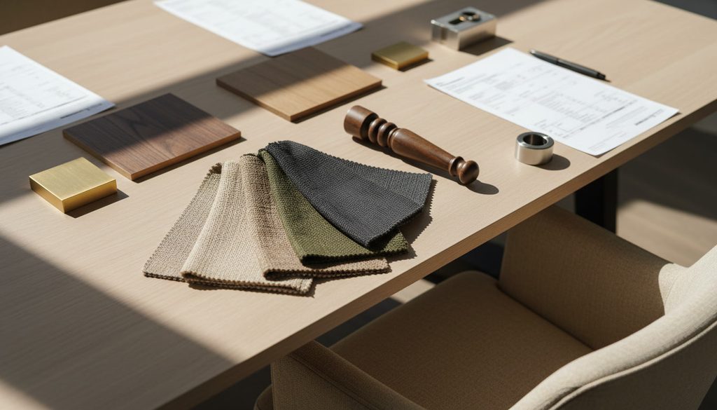 Hotel Furniture Suppliers in Dubai: Eight Checks Before You Invite a Bid 1 Upholstery swatches